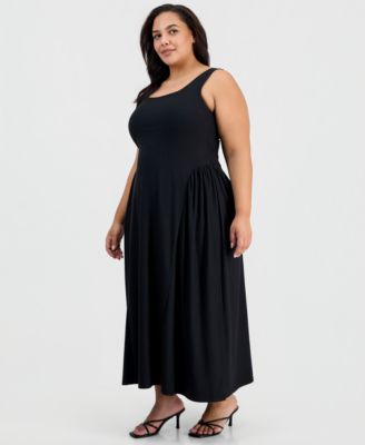 Trendy Plus Size Sleeveless Scoop-Neck Dress