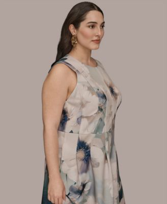 Plus Size Sleeveless Midi Dress