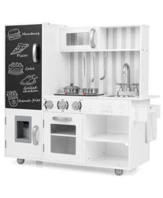 Pretend Play Kitchen for Kids with Real Sounds and Lights