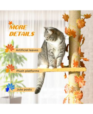 80" - 95" Adjustable Tall Cat Tree with Sisal Scratching Post