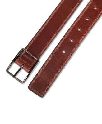 Men's Casual Center Bar Buckle Leather Belt