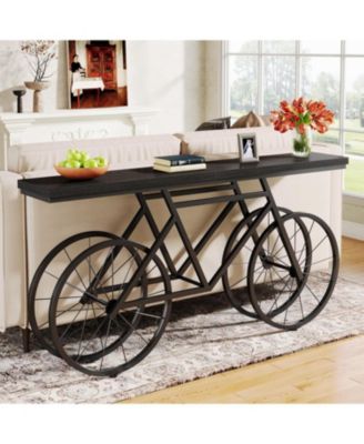 70.9-Inch Extra Long Console Table, Narrow Sofa Table, Modern Industrial Entryway Table Behind Couch Table