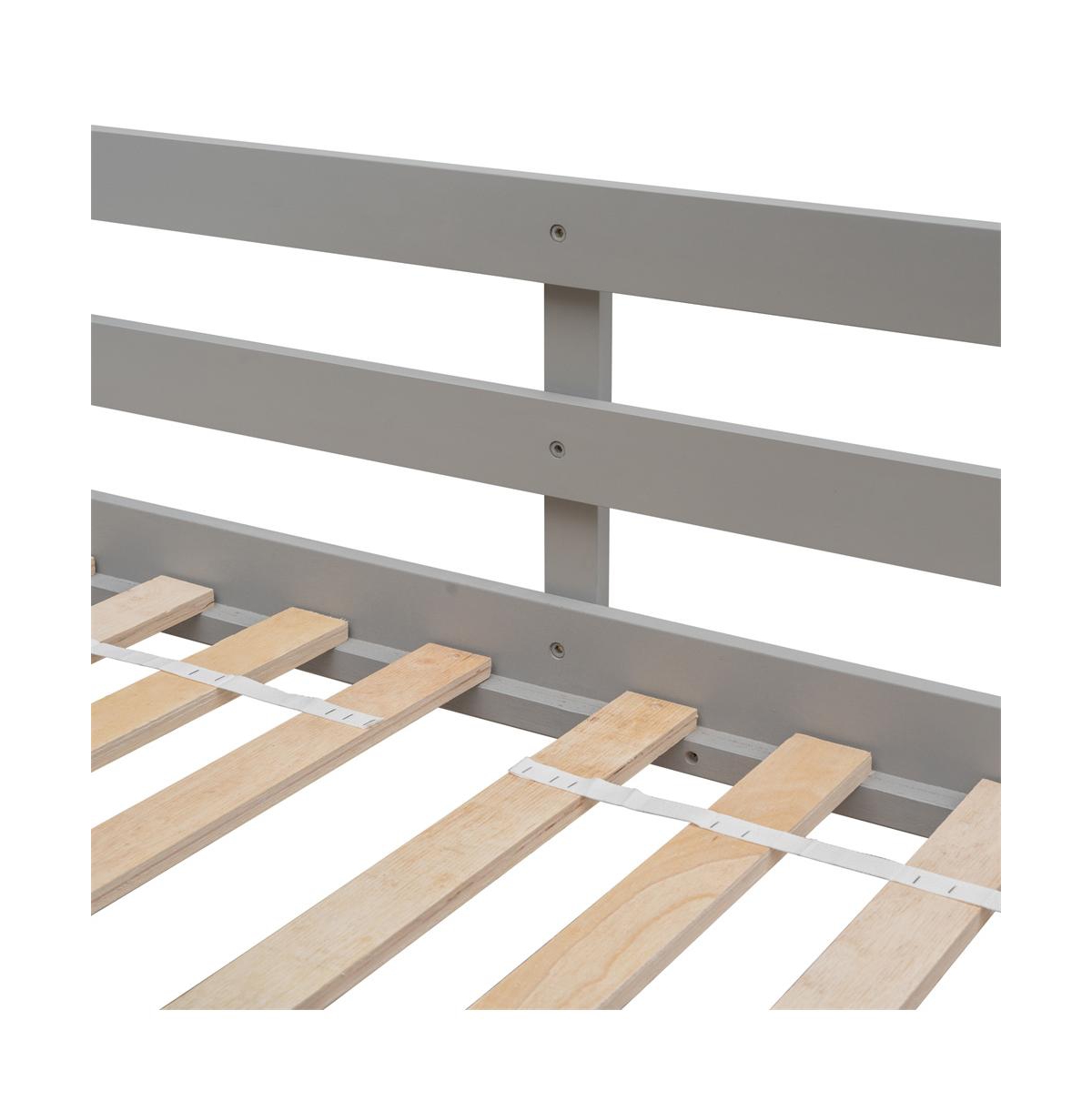 Cesicia Twin over House Bunk Bed with Roof Window Door & Safety Guardrails Playful Wooden Loft for Kids