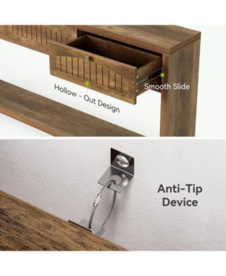 70.8-Inch Long Console Table with 3 Drawers, Farmhouse Narrow Entryway Table & Sofa Table