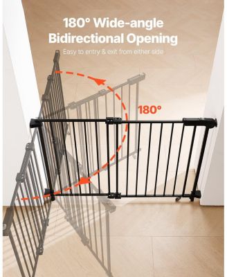 No-Threshold Adjustable Safety Gate, 29.5"-43" Wide, 28" High