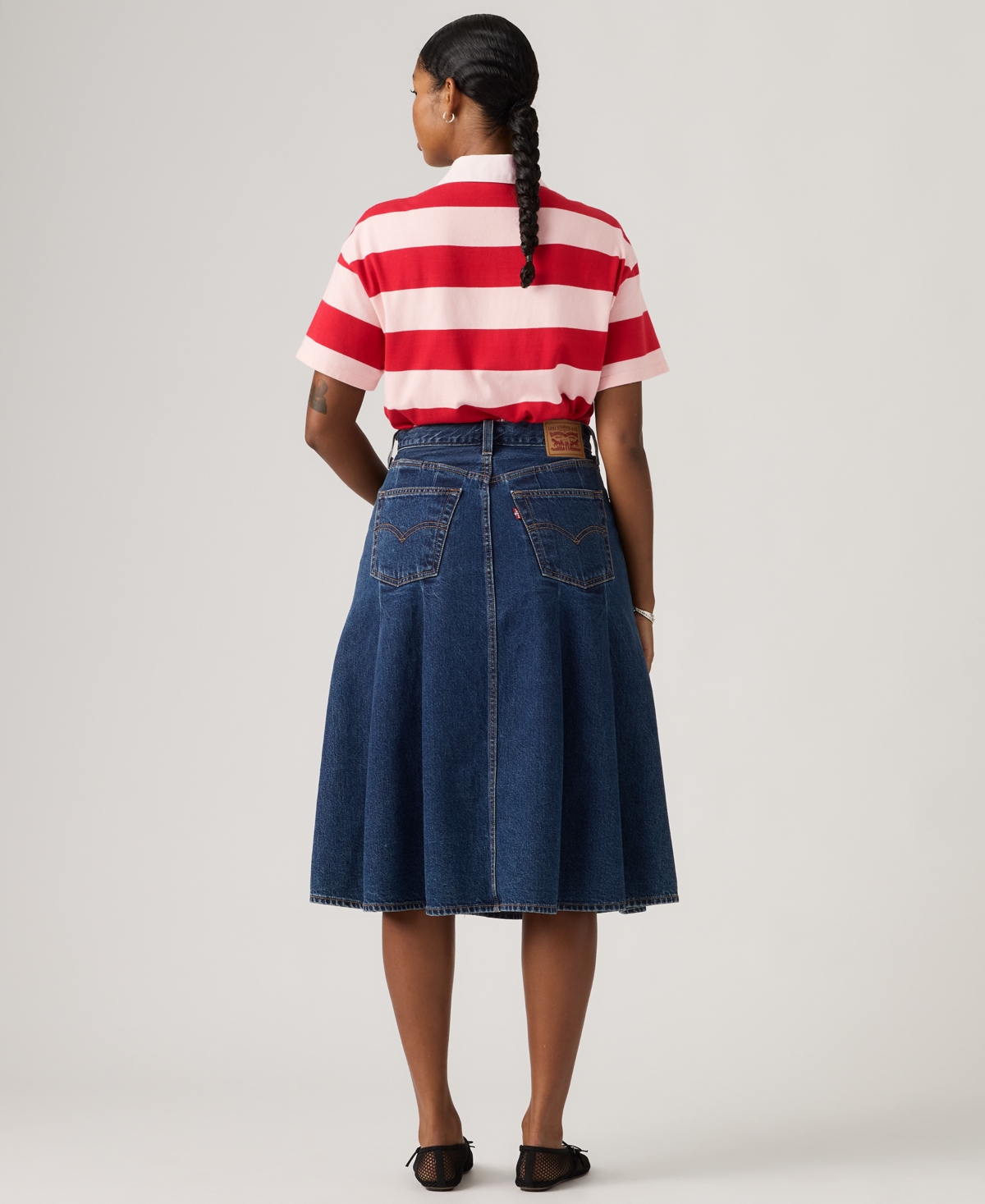 Levi's Women's Pleated Denim Mini Skirt