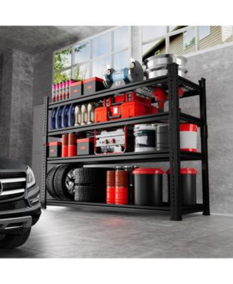 4-Tier 48 in W x 60 in H x 18 in D Adjustable Heavy Duty Metal Shelving Unit