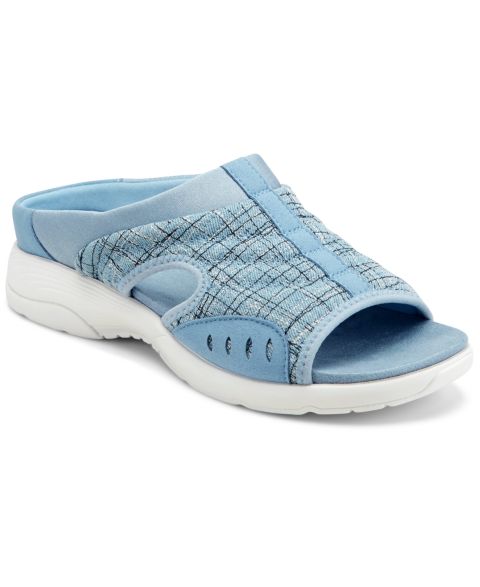 Женские сандалии Easy Spirit Traciee Lightweight Flat Easy-On, цвет: Светлый синий джинсовый