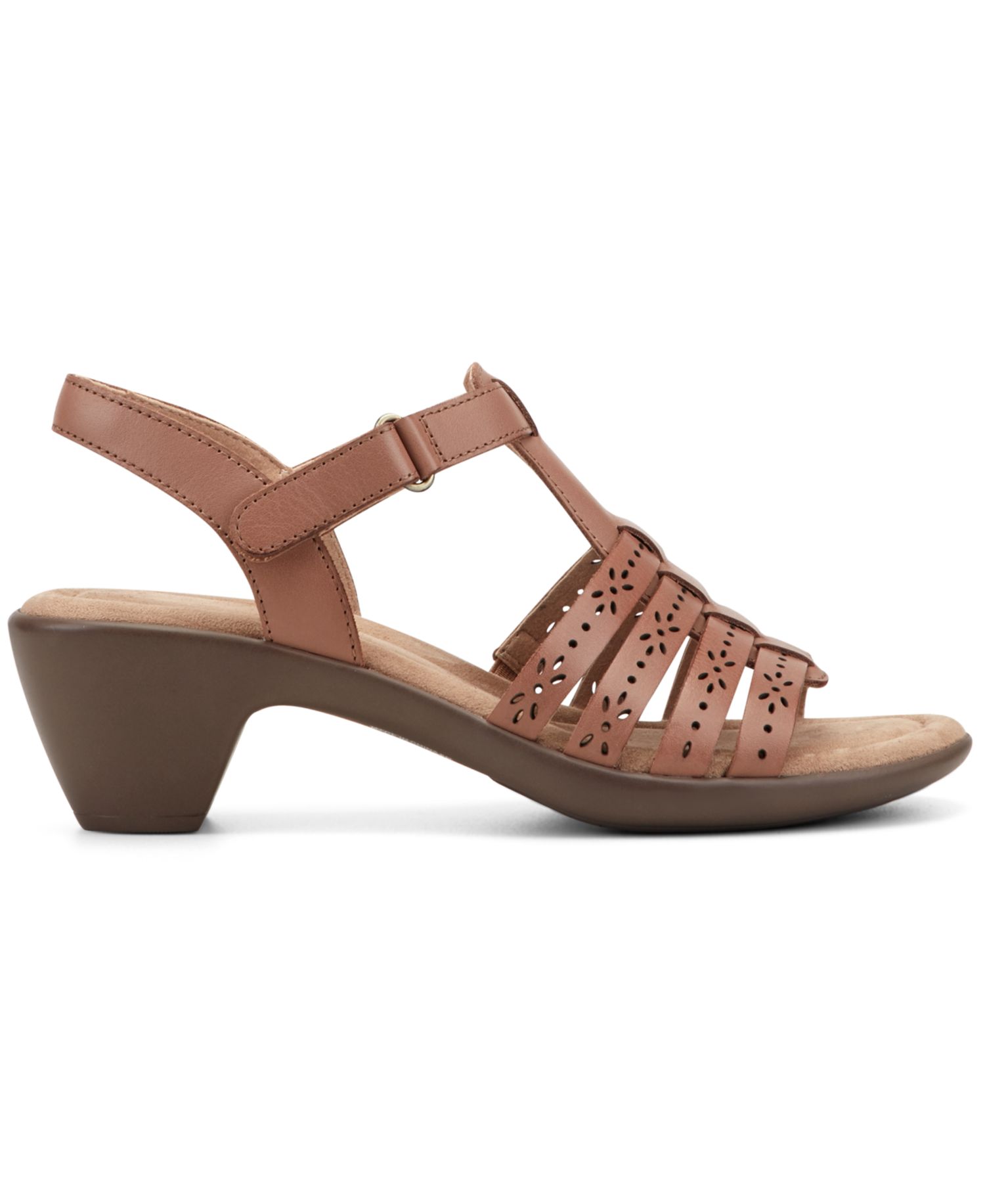 Women's Cortney Leather Strappy Sculpted Block Heel Sandals