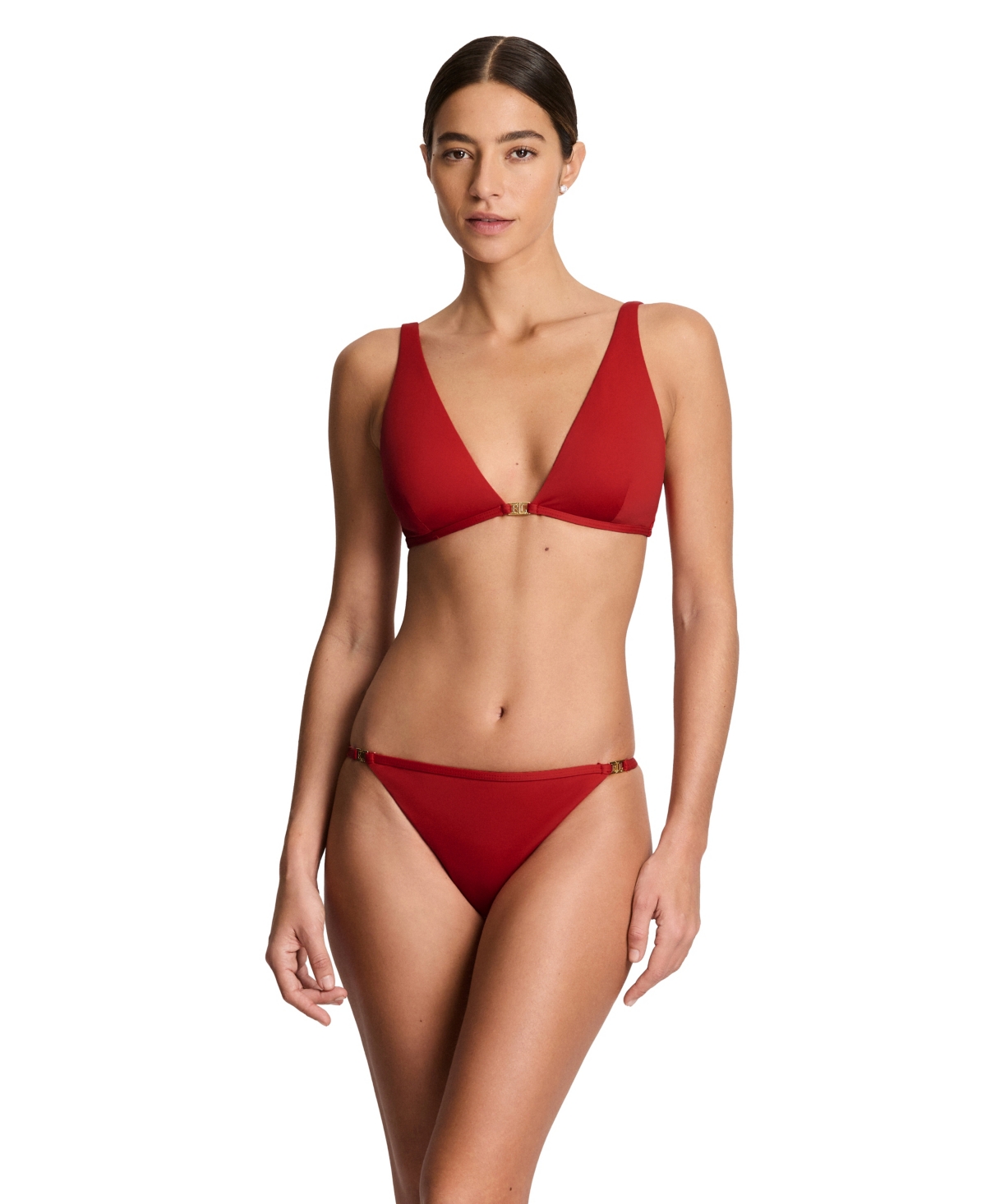 Lauren Ralph Women's Logo Hipster Bikini Swim Bottoms