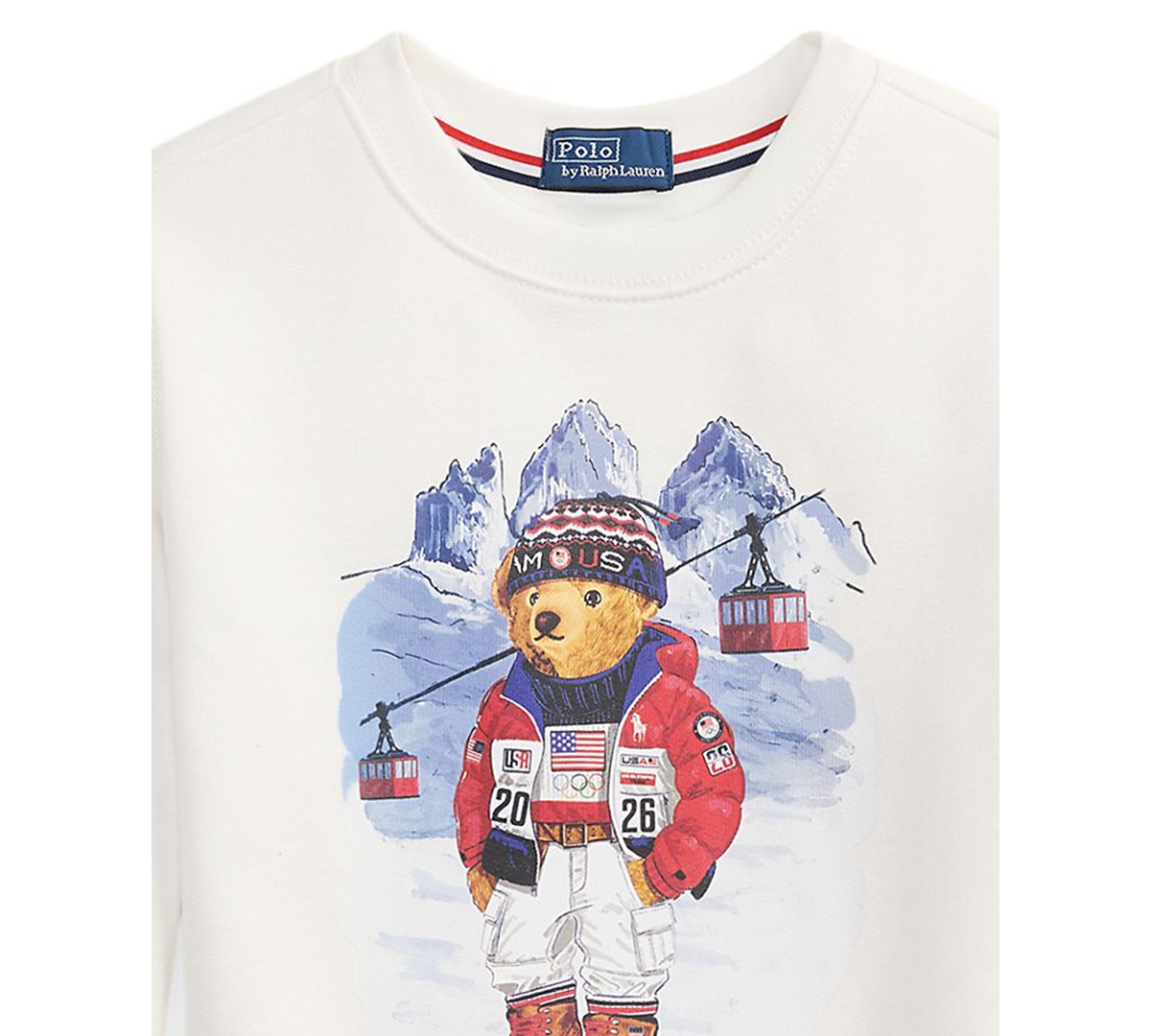 Polo Ralph Lauren Boys' 2-7 Team Usa Bear Graphic Print Sweatshirt