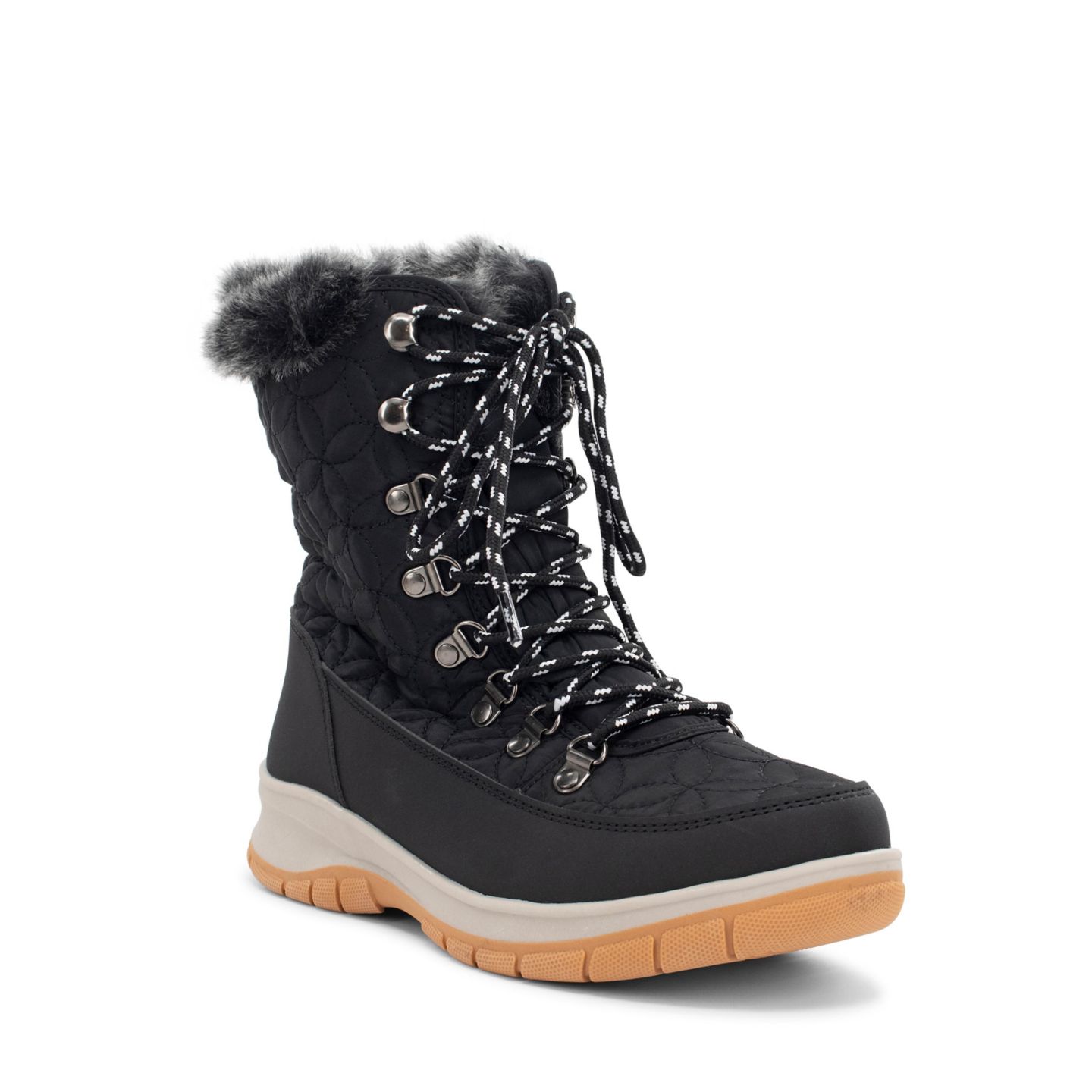 Женские ботинки Chooka Belltown Mid Faux Fur Cold Weather Boot, цвет: Чёрный — фото 1