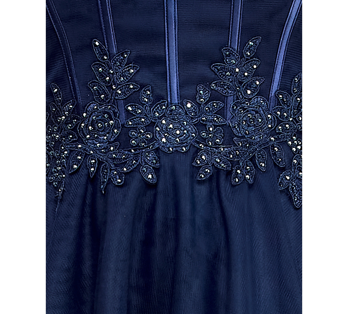 pear culture Juniors' Strapless Waist Trim Midi Dress