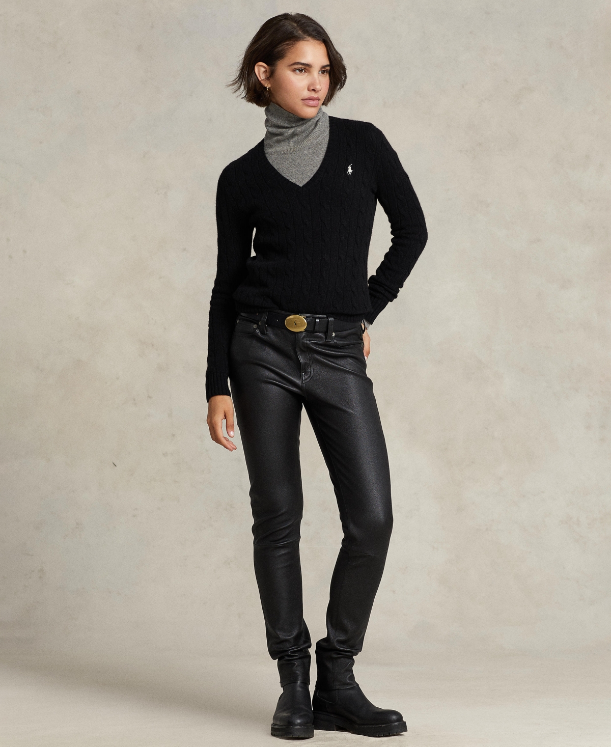 Polo Ralph Lauren Women's Cable-Knit Slim-Fit Sweater