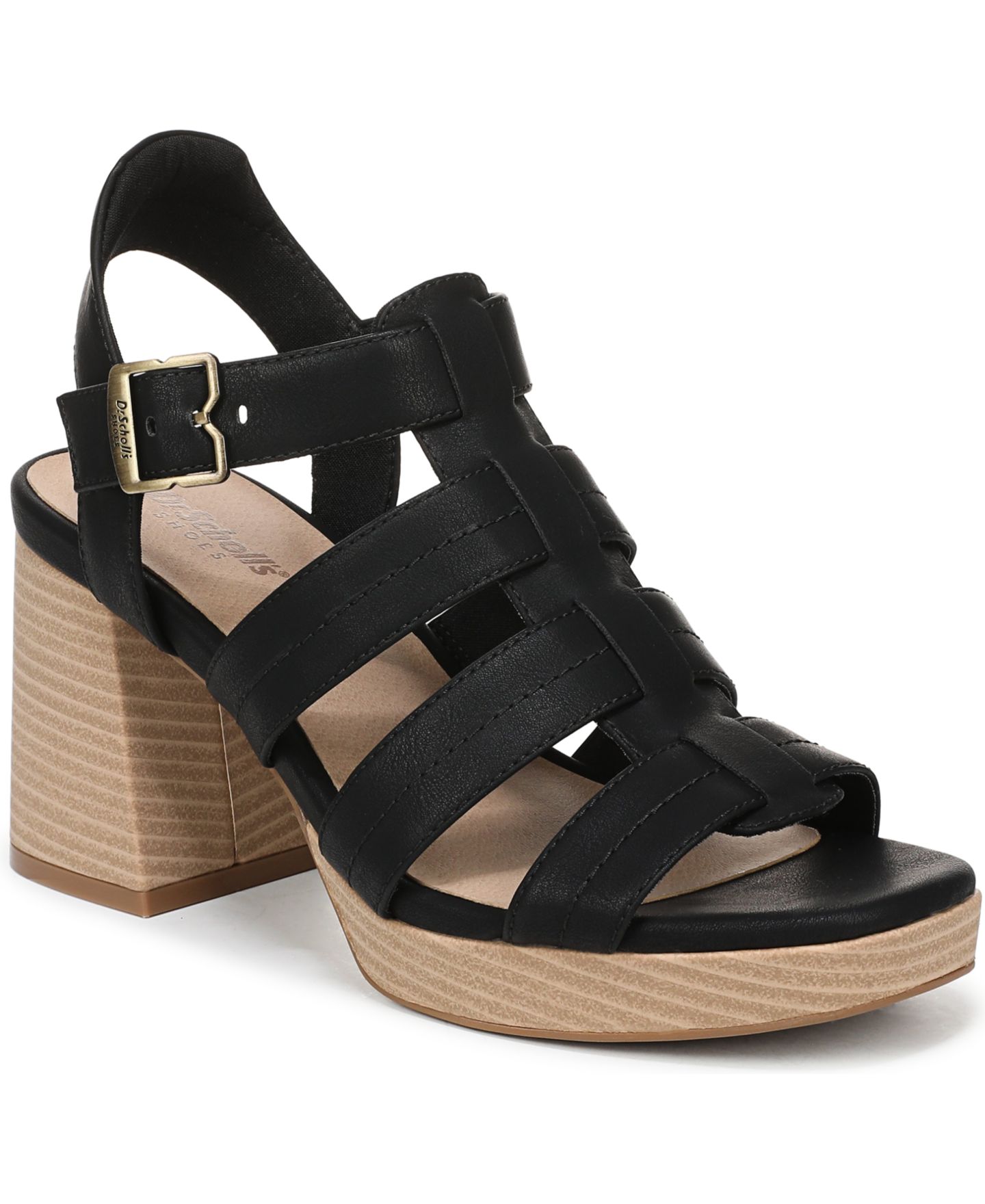 Женские сандалии Dr. Scholl's Makayla Strappy, цвет: Чёрная искусственная кожа — фото 1