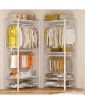 Heavy Duty Clothes Rack Load 900Lbs, Clothing Rack for Hanging Clothes for Bedroom