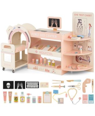 Kids Doctor Play Set with Wooden Pretend Hospital Kit