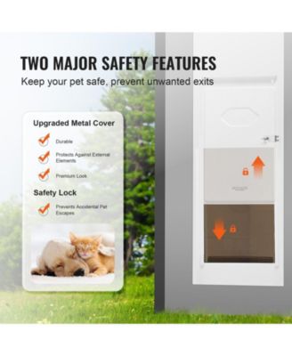 Aluminum Sliding Glass Pet Door Insert, Adjustable Height, Large