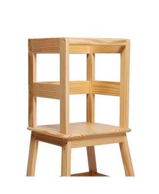 Kids Kitchen Step Stool Holds up to 150 Pounds with Safety Rail