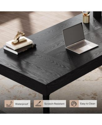 55" Industrial Executive Desk, Rustic Simple Computer Laptop Desk, Study Writing Table Business Workstation