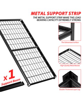 48 in W x 72 in H x 24 in D Adjustable Heavy Duty Concealed Column Metal Shelving Unit