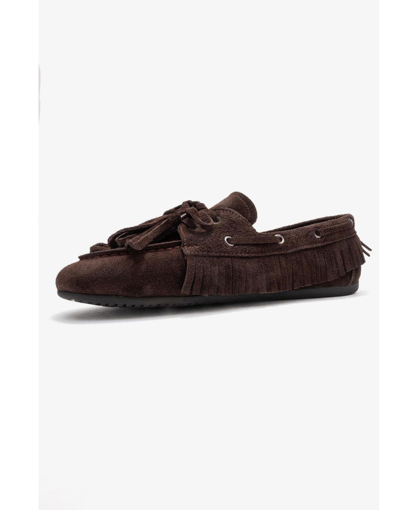 Женские туфли Forever & Always Shoes Fenora Leather Tassel Loafer, цвет: Коричневый замшевый кожаный — фото 4