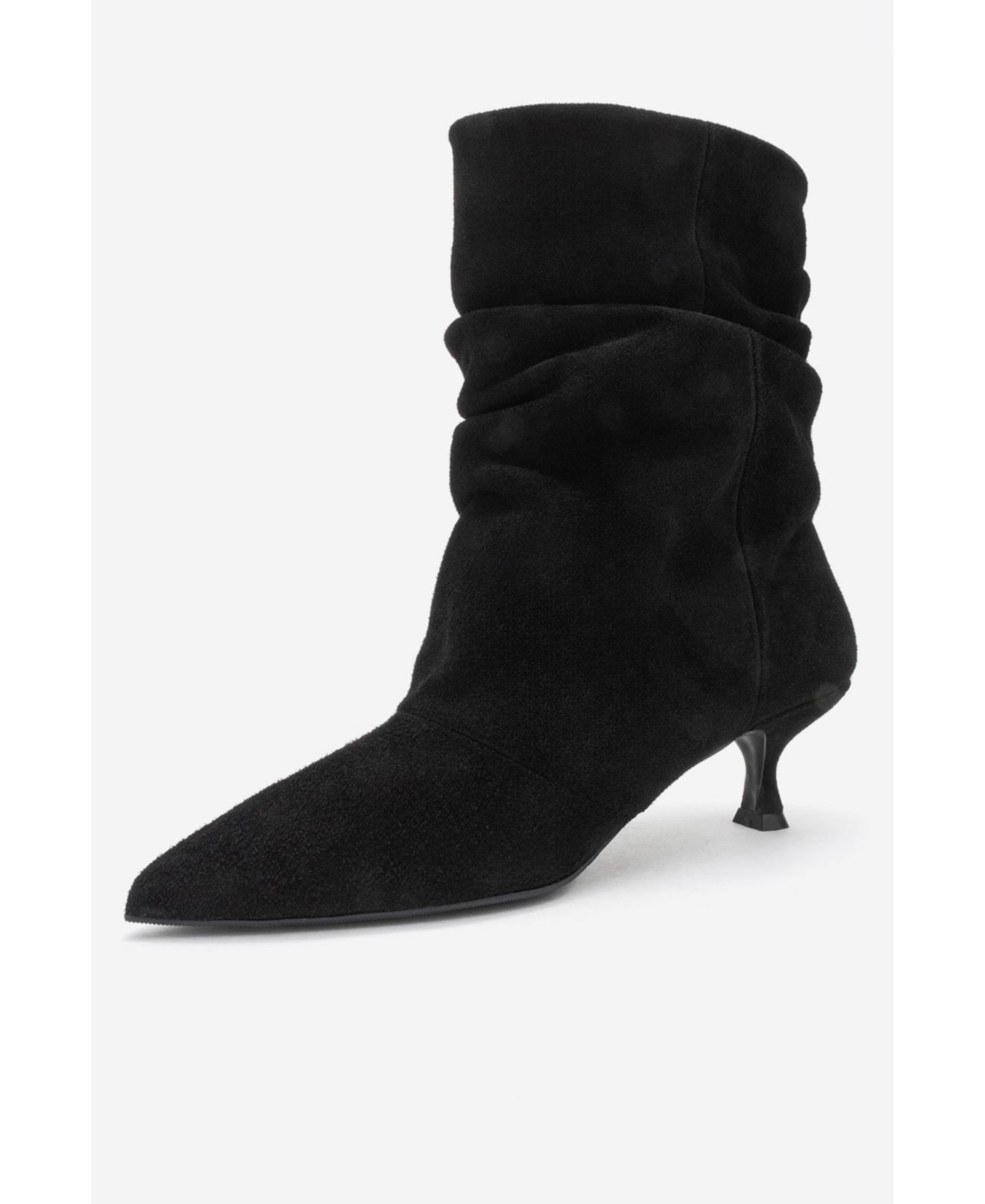 Женские ботинки Forever & Always Shoes Balei Leather Pointed Toe Boot, цвет: Чёрный замшевый — фото 4