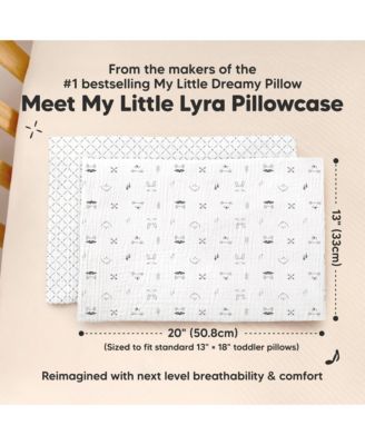 Toddler 2-Pack Lyra Muslin Pillowcases 13x18, Organic Cotton Muslin Pillow Case for Girls, Boys, Sleeping, Travel