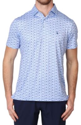 Men's Golf Carts Printed Performance Polo