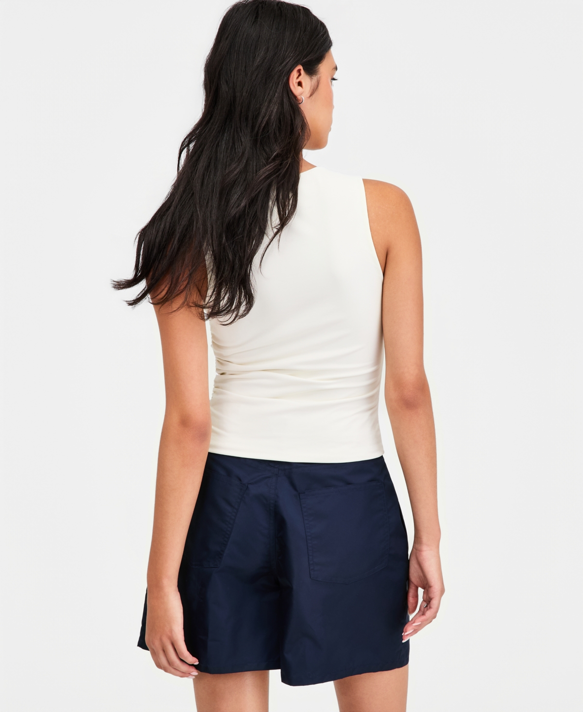 Bar Iii Women's Sleeveless Ruched Top, Macy's Exclusive
