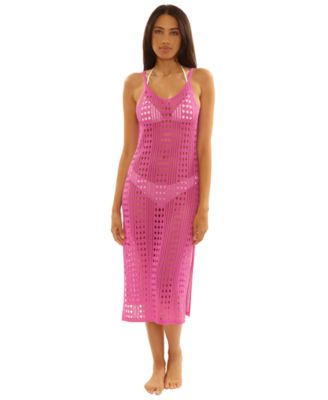 Women's Crochet Scoop Neck Cover-Up Dress