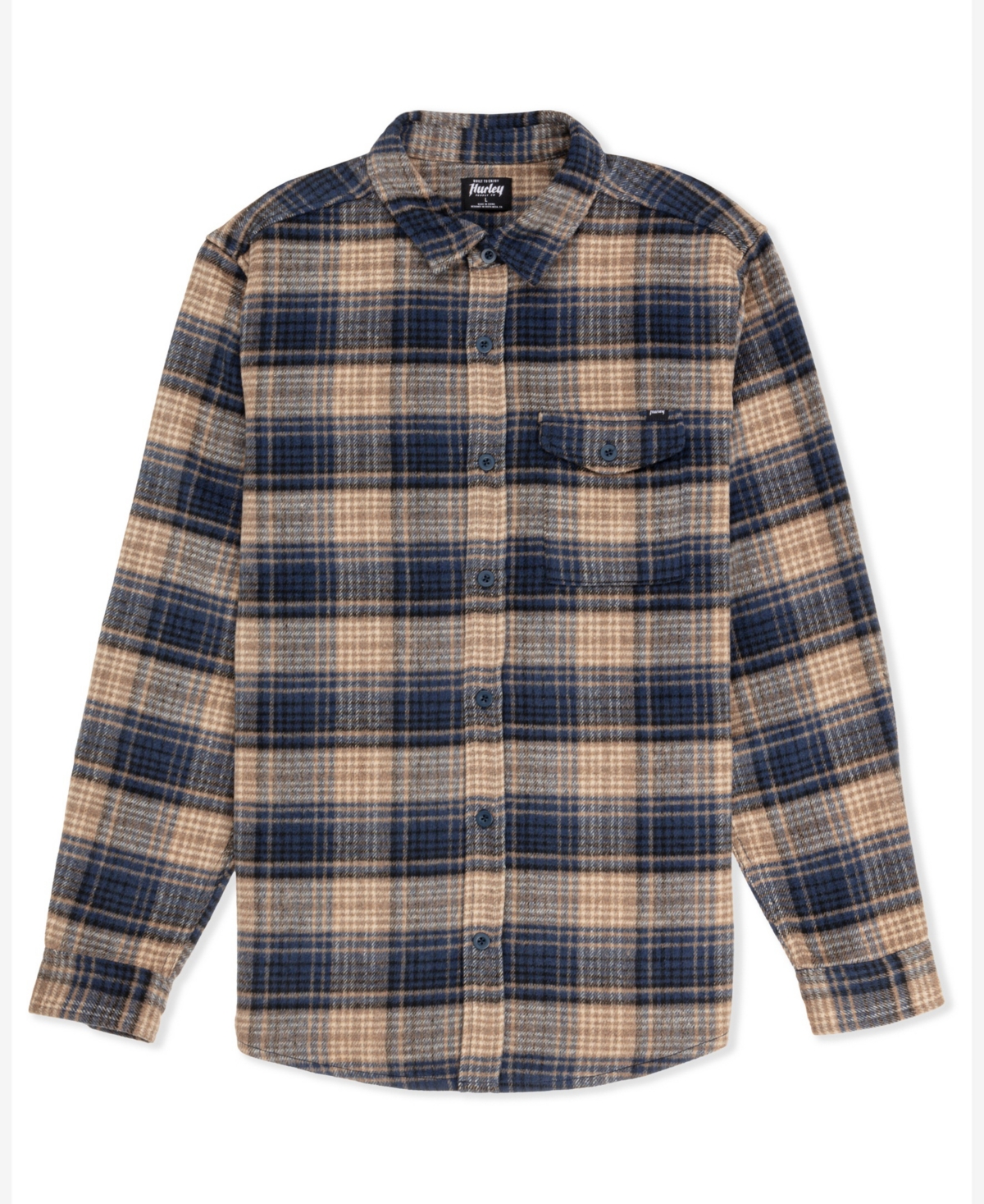Hurley Men's Portland Plaid Long-Sleeve Shirt