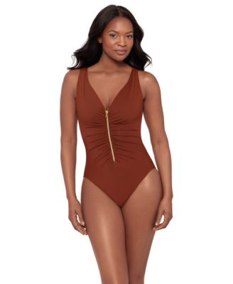 Women's Razzle Dazzle Zipt One Piece Swimsuit