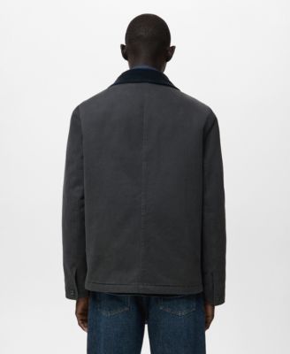 Men's Corduroy Collar Quilted Jacket