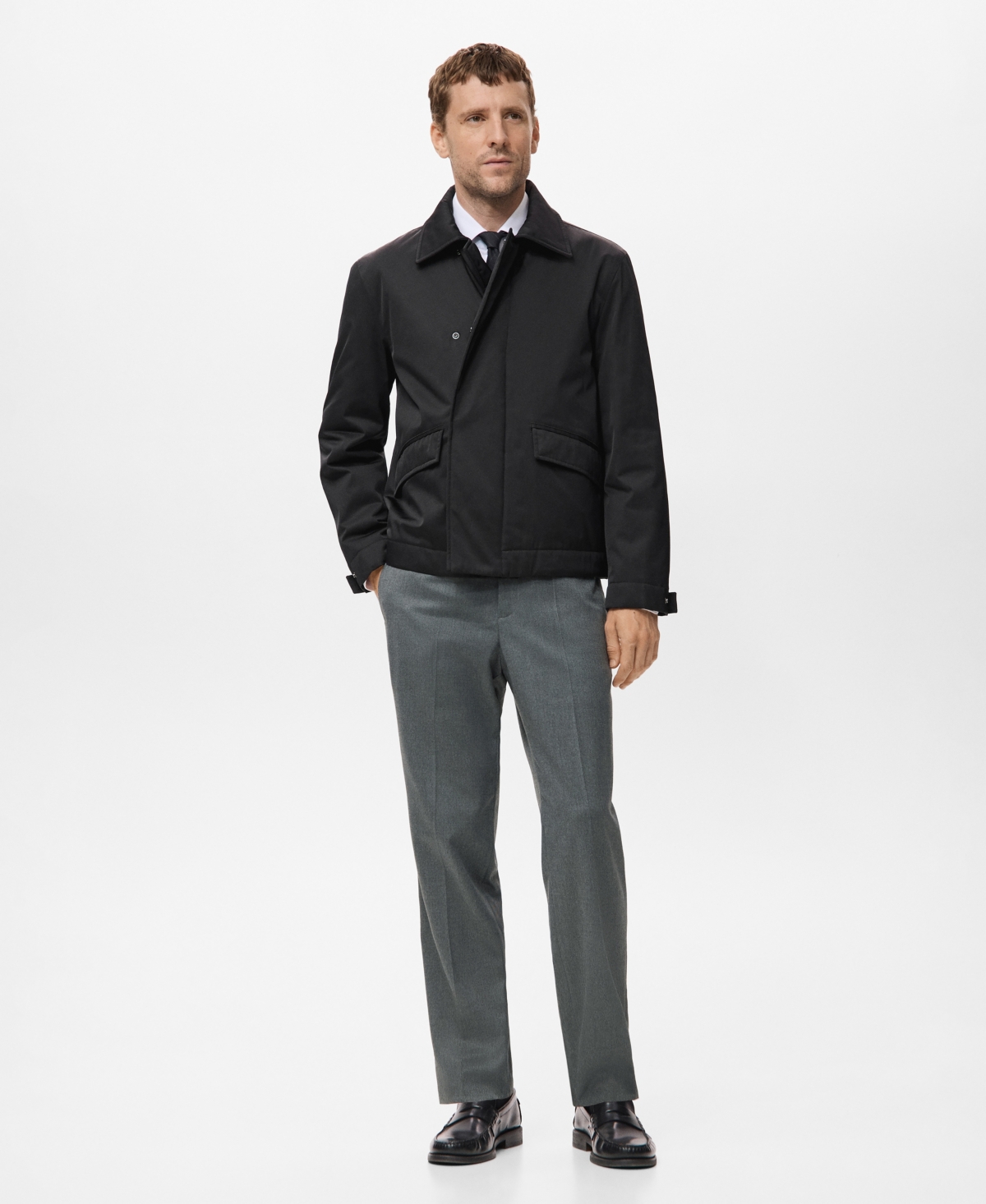 Mango Men's Pockets Water-Repellent Jacket