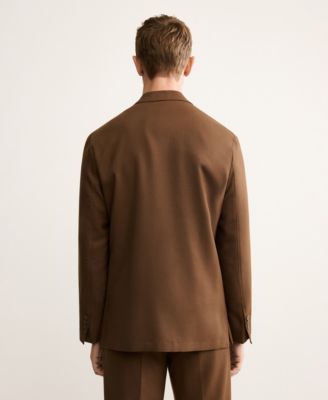 Men's Italian Virgin Wool Flannel Suit Jacket