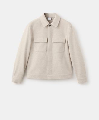 Men's Pockets Flannel Overshirt