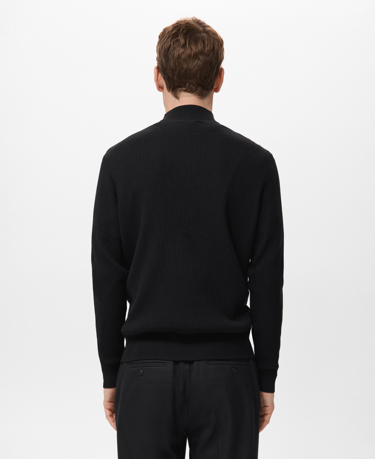 Mango Men's Ribbed Turtleneck Sweater