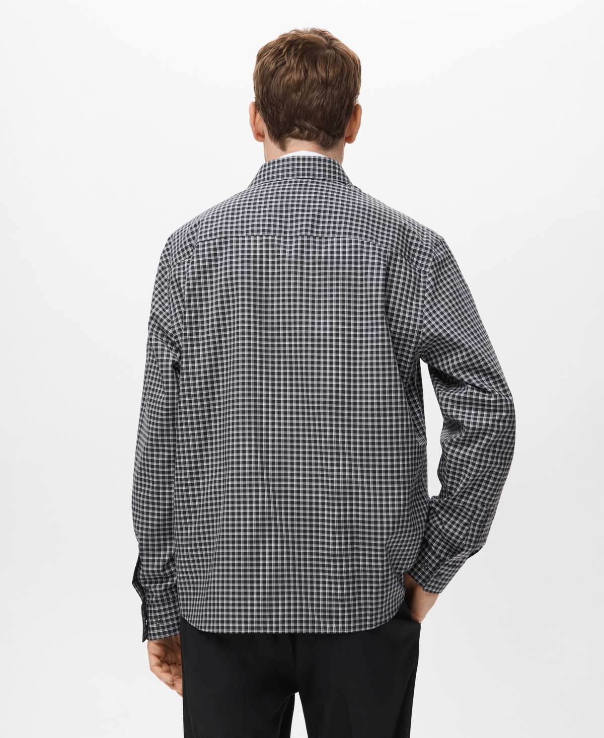 Mango Men's Cotton Relaxed-Fit Check Shirt