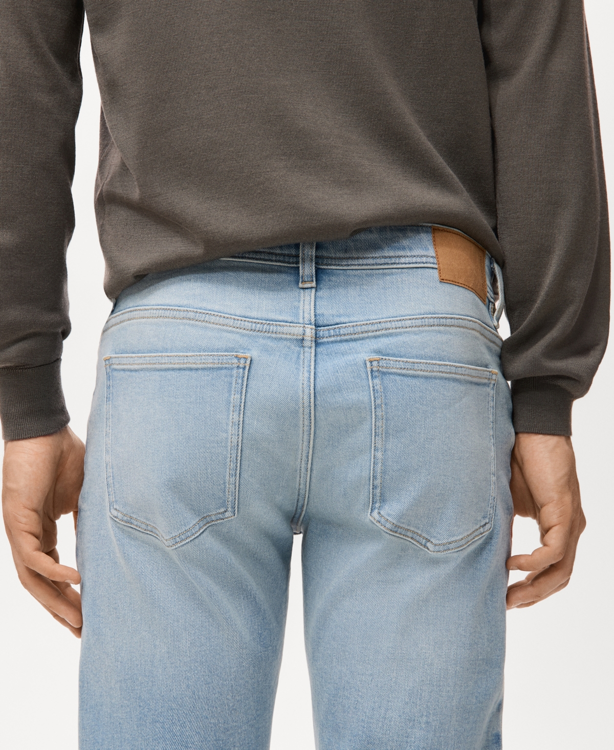 Mango Men's Jan Slim-Fit Frayed Effect Jeans
