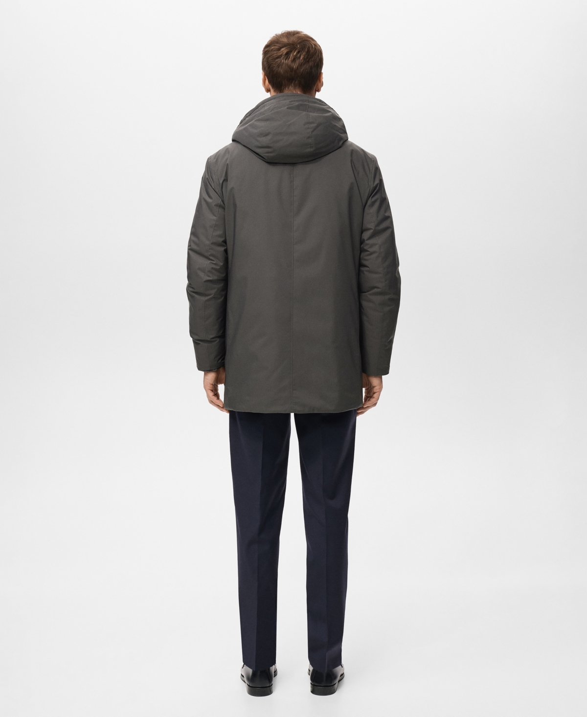 Mango Men's Detachable Water-Repellent Quilted Parka