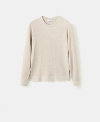 Men's Fine Rib-Knit Cotton Sweater