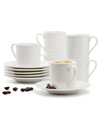 Aspin Espresso Cup & Saucers, Service For 6