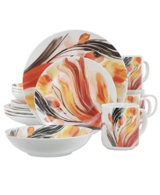 Tulip Fields 16-Pc. Dinnerware Set, Service For 4
