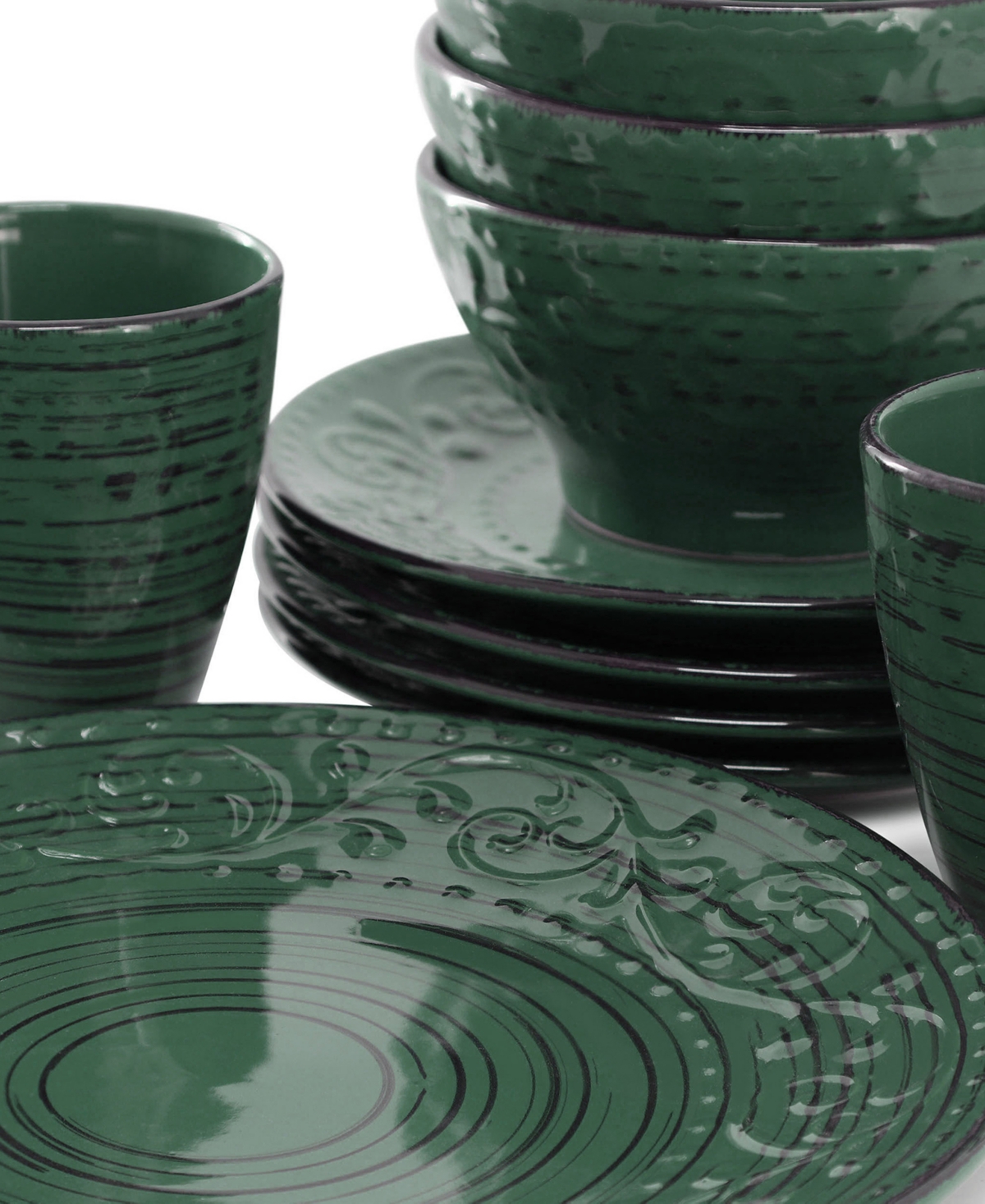 Elama Malibu 16-Pc. Dinnerware Set, Service For 4