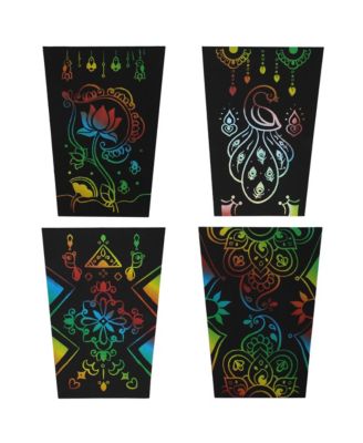 Rangoli Mandala Scratch Art Lantern