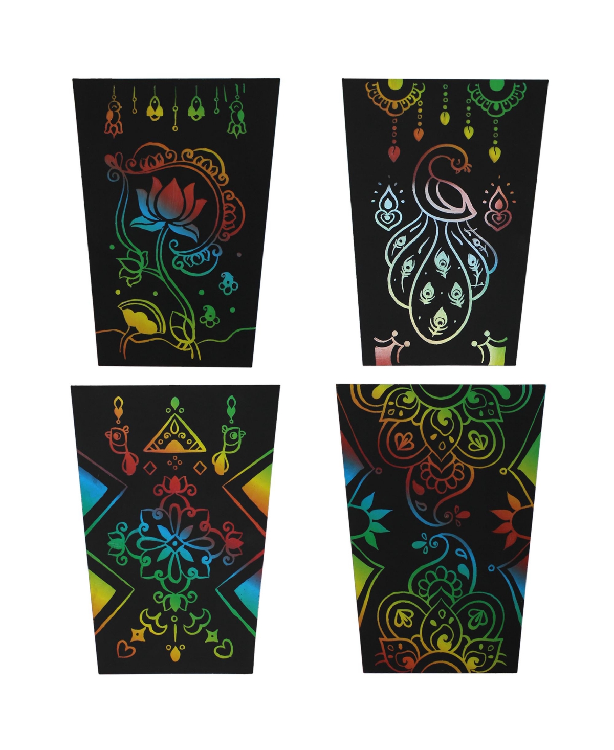 Kulture Khazana Rangoli Mandala Scratch Art Lantern