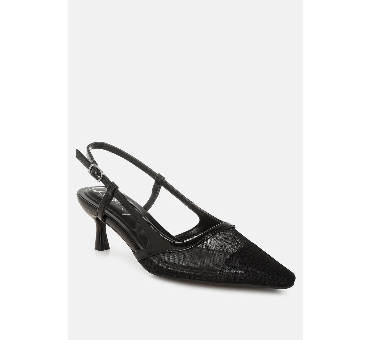 London Rag Womens Florina Snip-Toe Slingback Heel Sandals