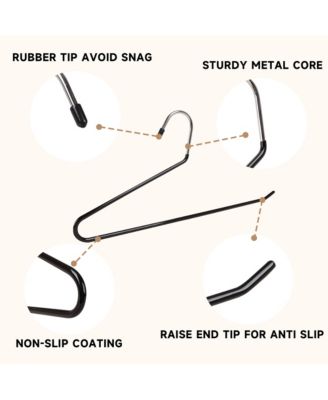 BP4U Open-Ended Heavy Duty Metal Pants Hangers, Heavy Duty Space Saving Steel Towel and Scarf Hangers