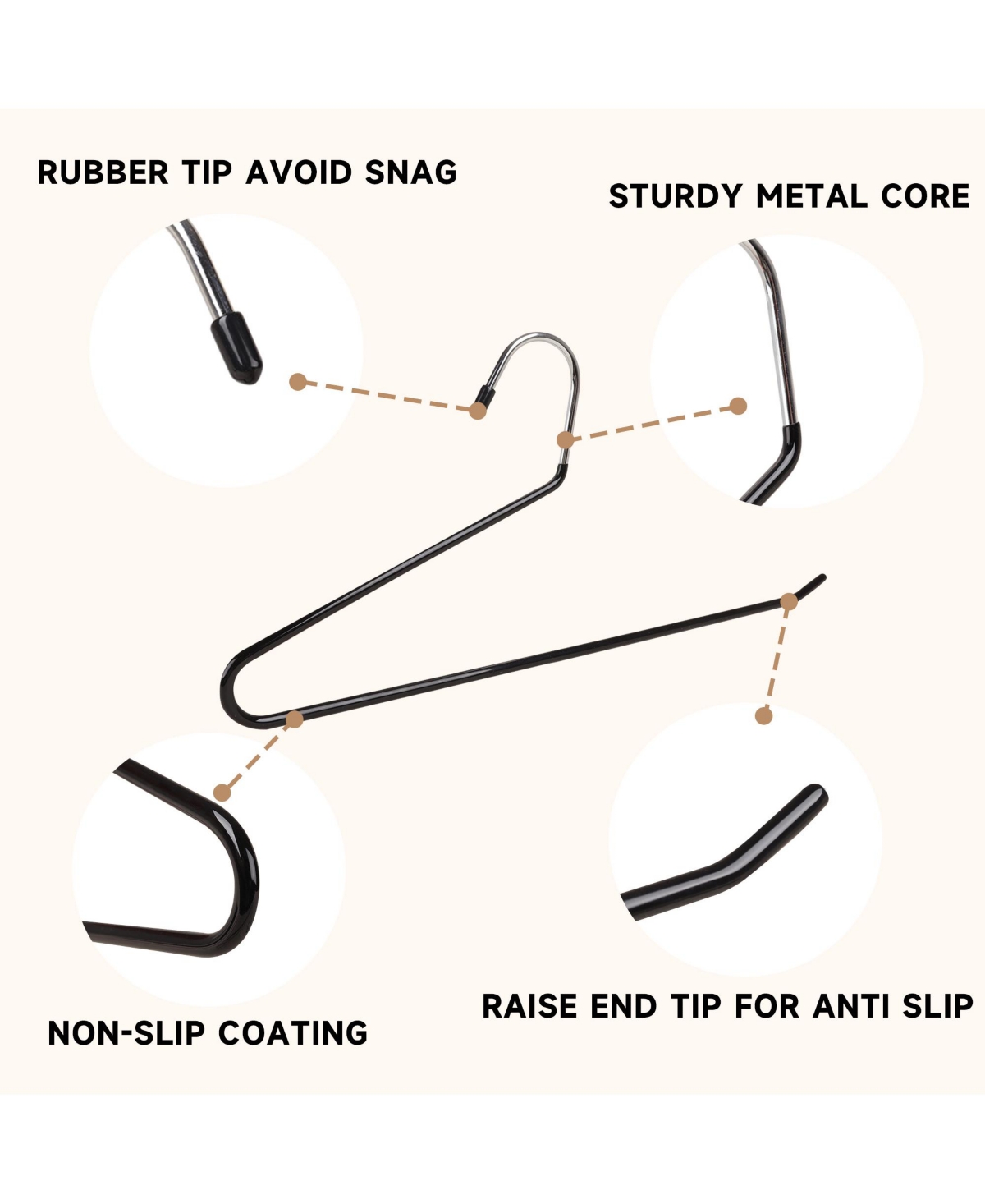 BP4U Open-Ended Heavy Duty Metal Pants Hangers